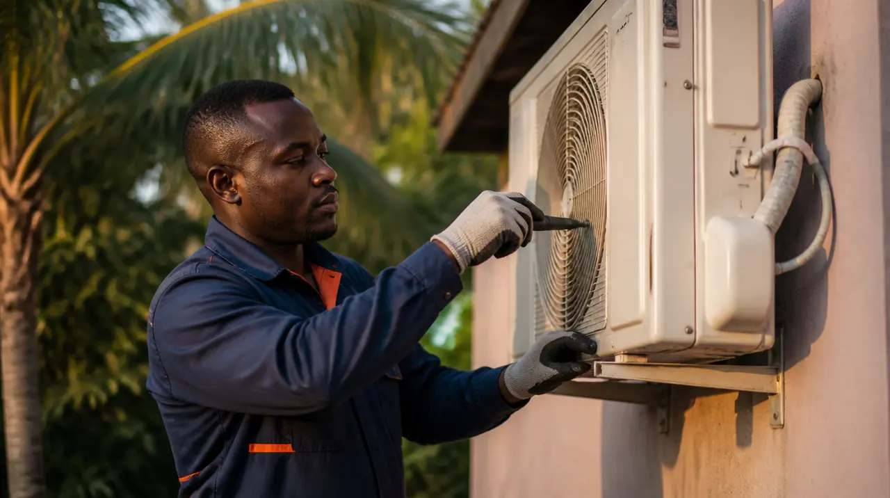 Un frigoriste certifié ProPulse intervient sur un groupe extérieur de climatisation